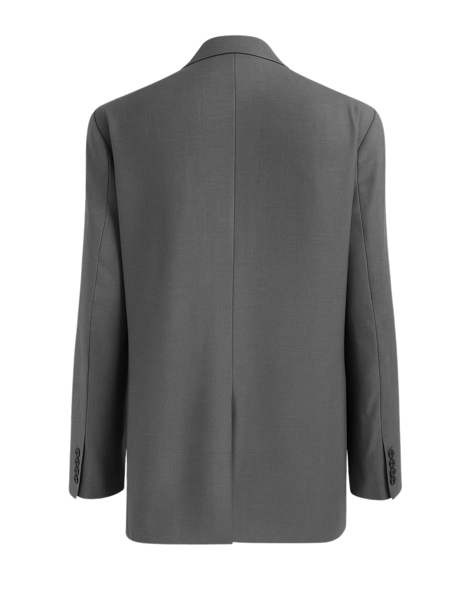 Tailory light gray single-breasted blazer clean back design back view
