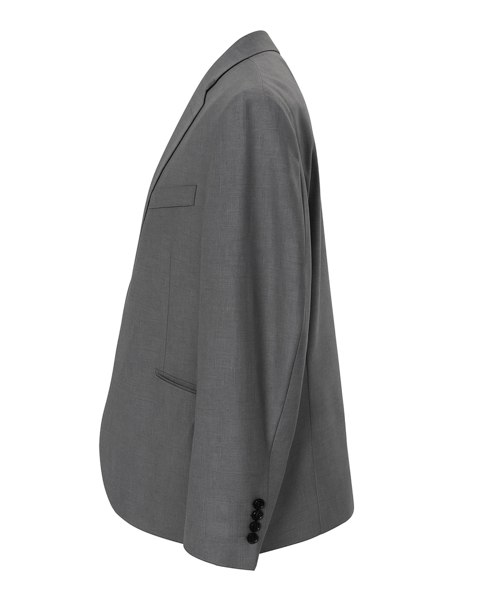 Tailory light gray single-breasted blazer with notched lapel side view