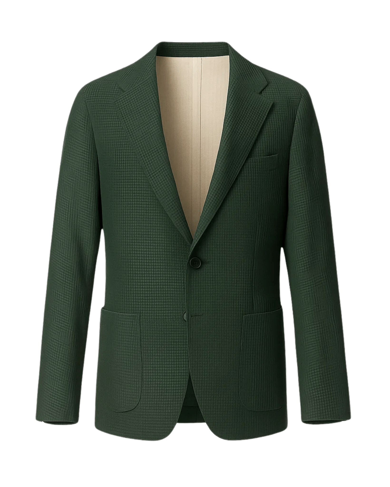 Tailory green textured wool sport coat front view