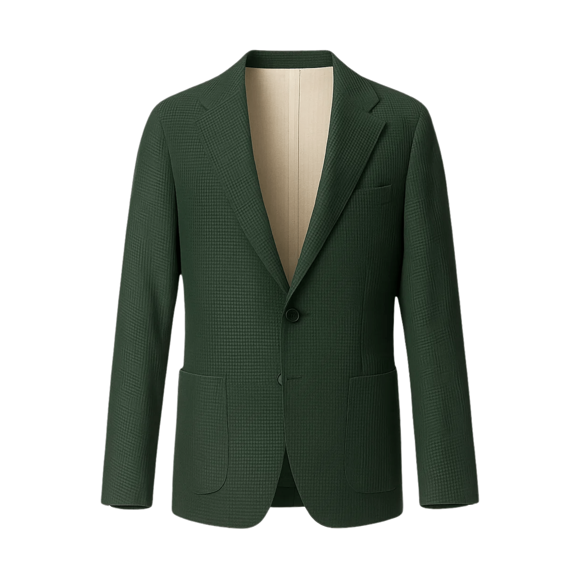 Tailory green textured wool sport coat front view