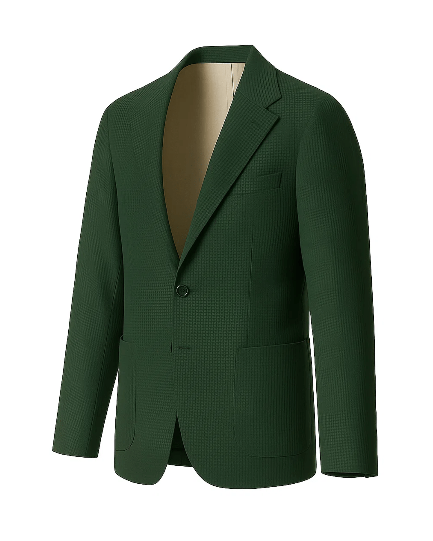 Tailory green textured wool sport coat side view