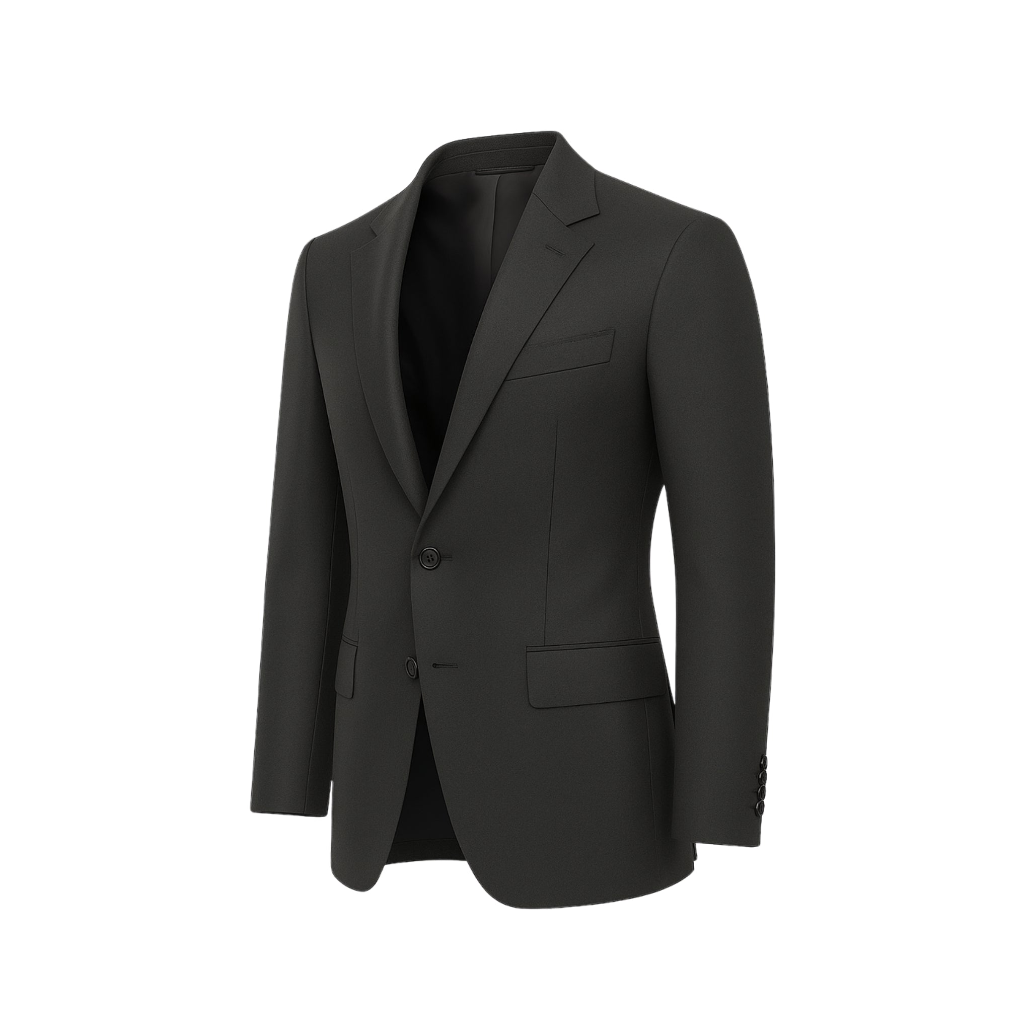 Tailory charcoal gray wool sports coat side view