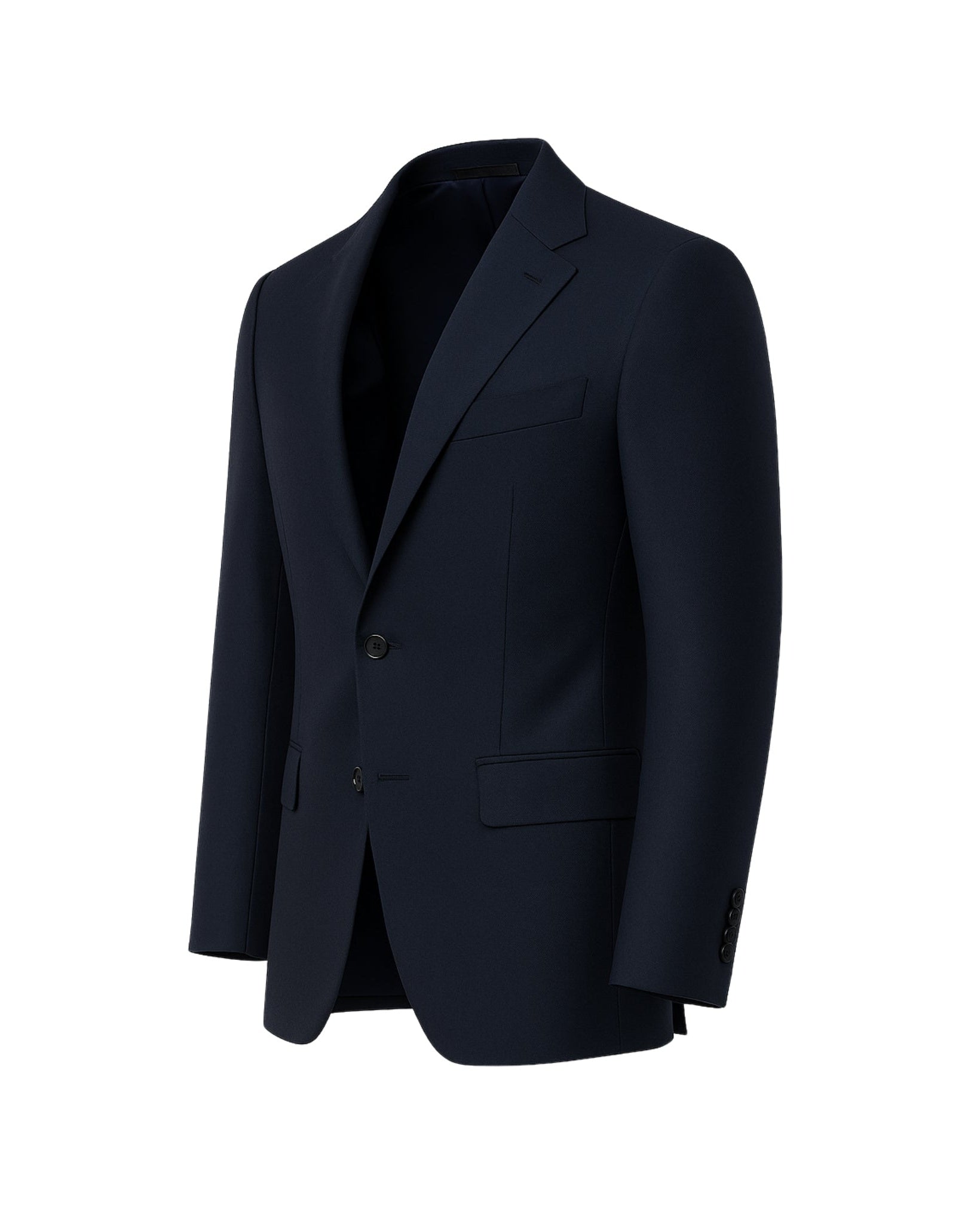 Tailory navy wool sports coat side view