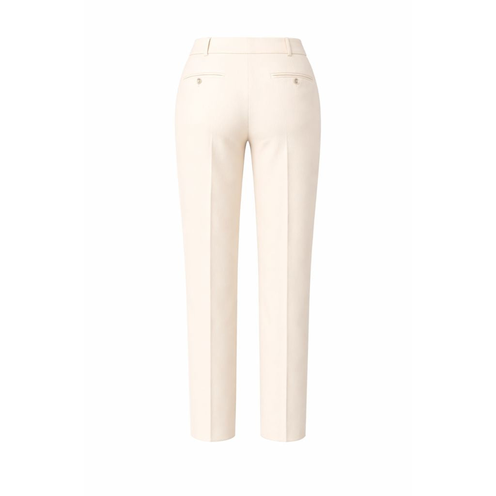 Tailory ivory straight-leg tailored trousers back view