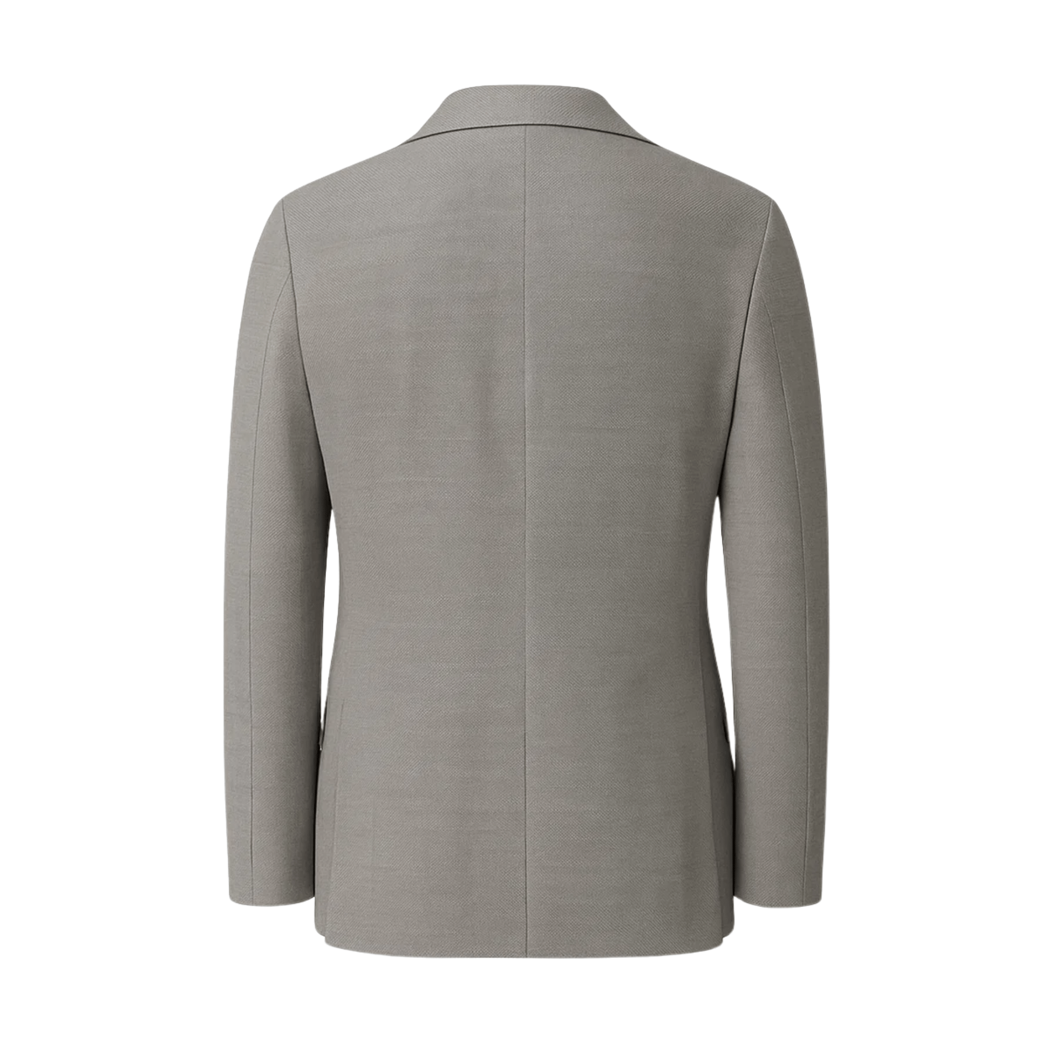 Tailory grey two-button suit jacket back view