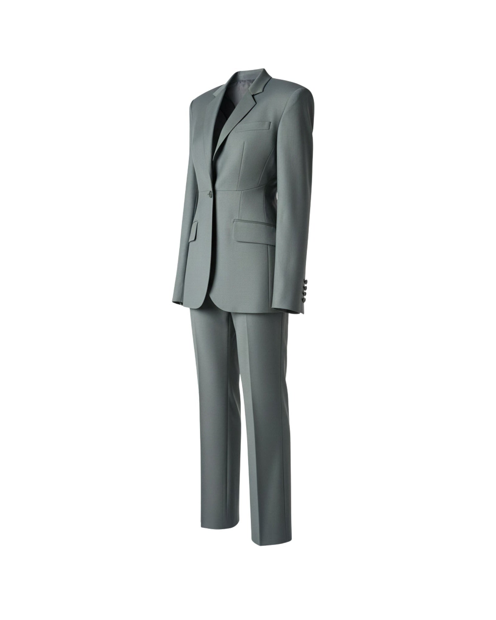Tailory sage green suit set side view