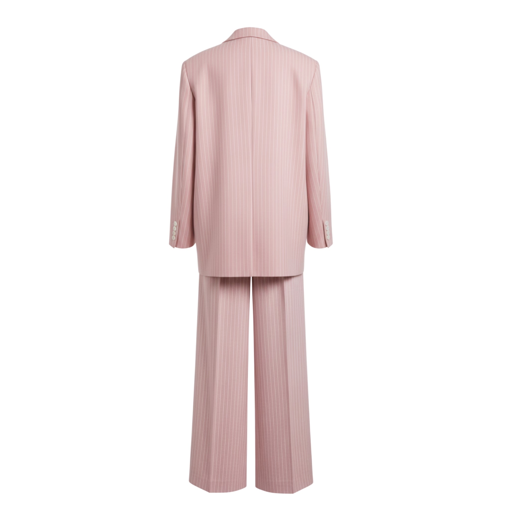 Tailory baby pink oversized suit set back view