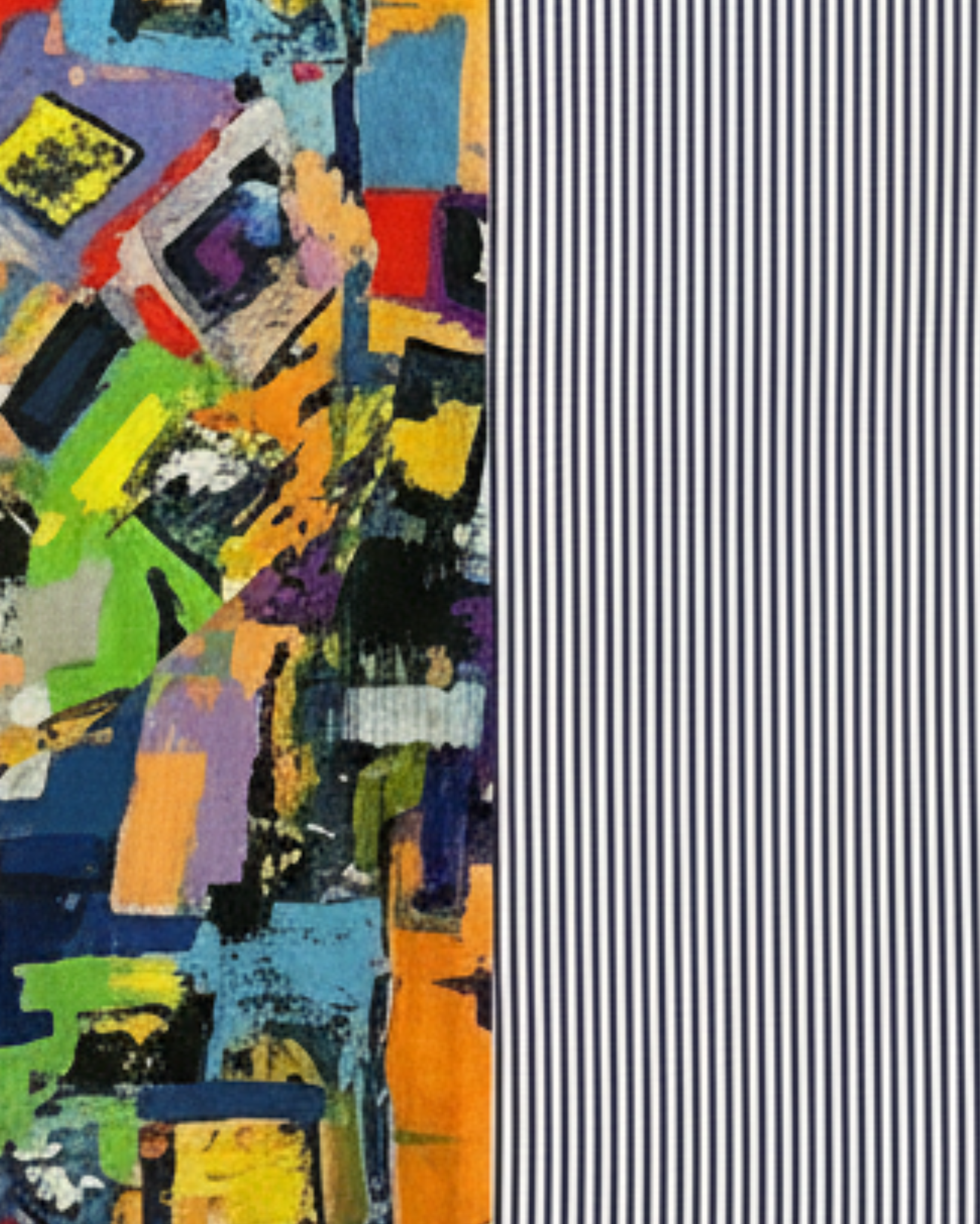 Tailory multicolor cotton–viscose fabric swatch