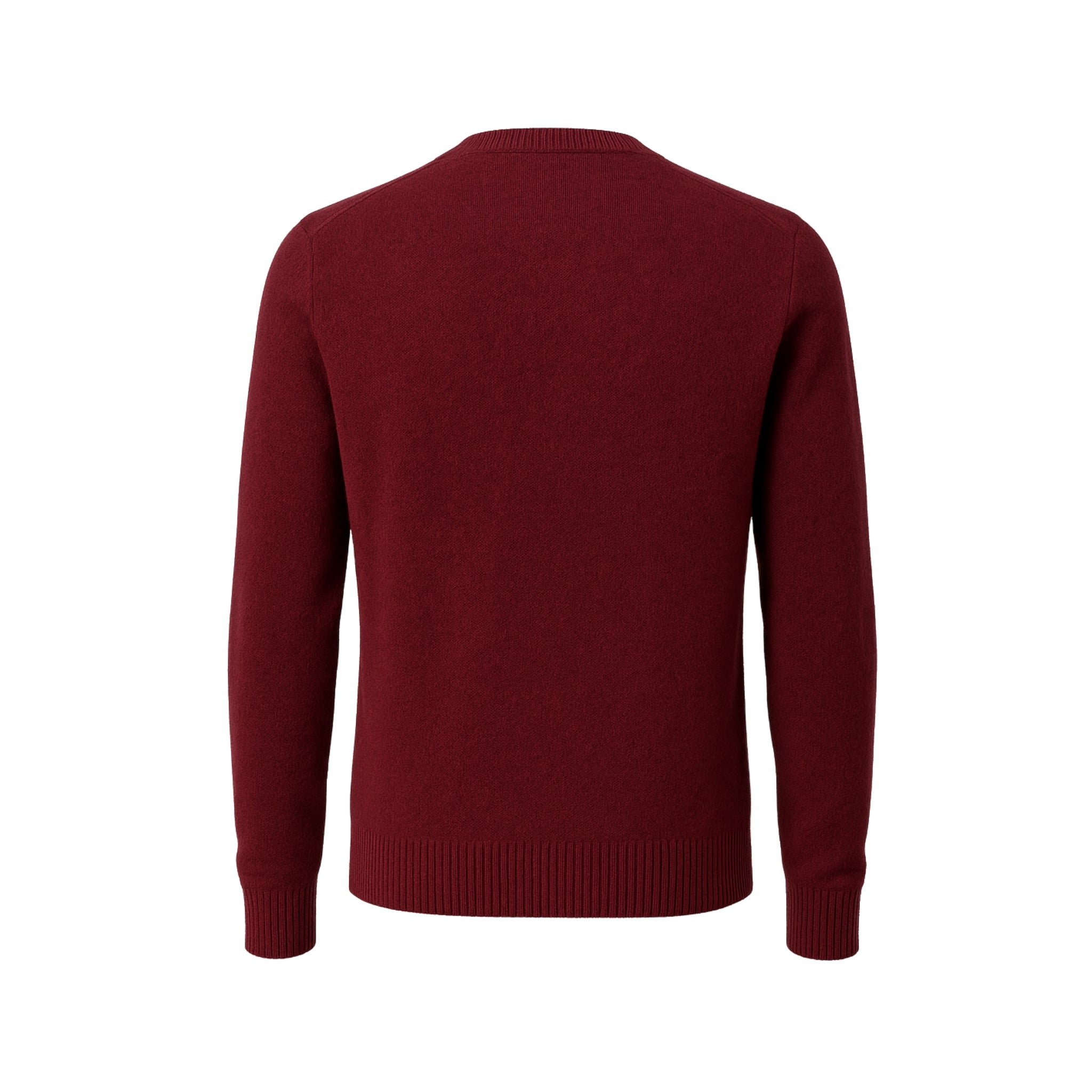 Tailory burgundy cashmere men’s sweater back view