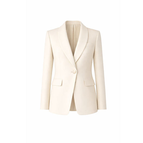 Tailory ivory shawl lapel tailored blazer front view