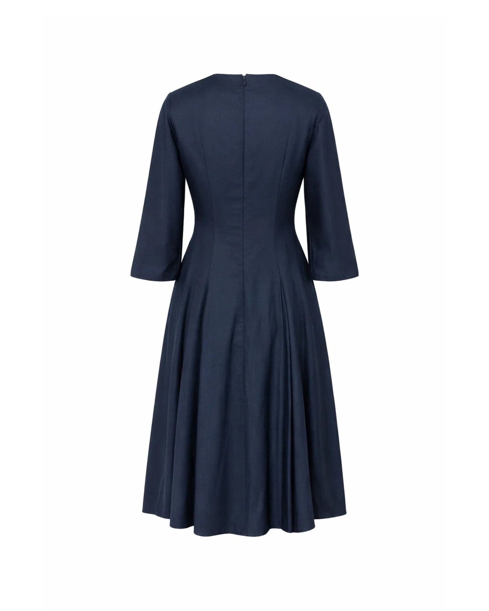 Tailory navy tailored midi dress back view