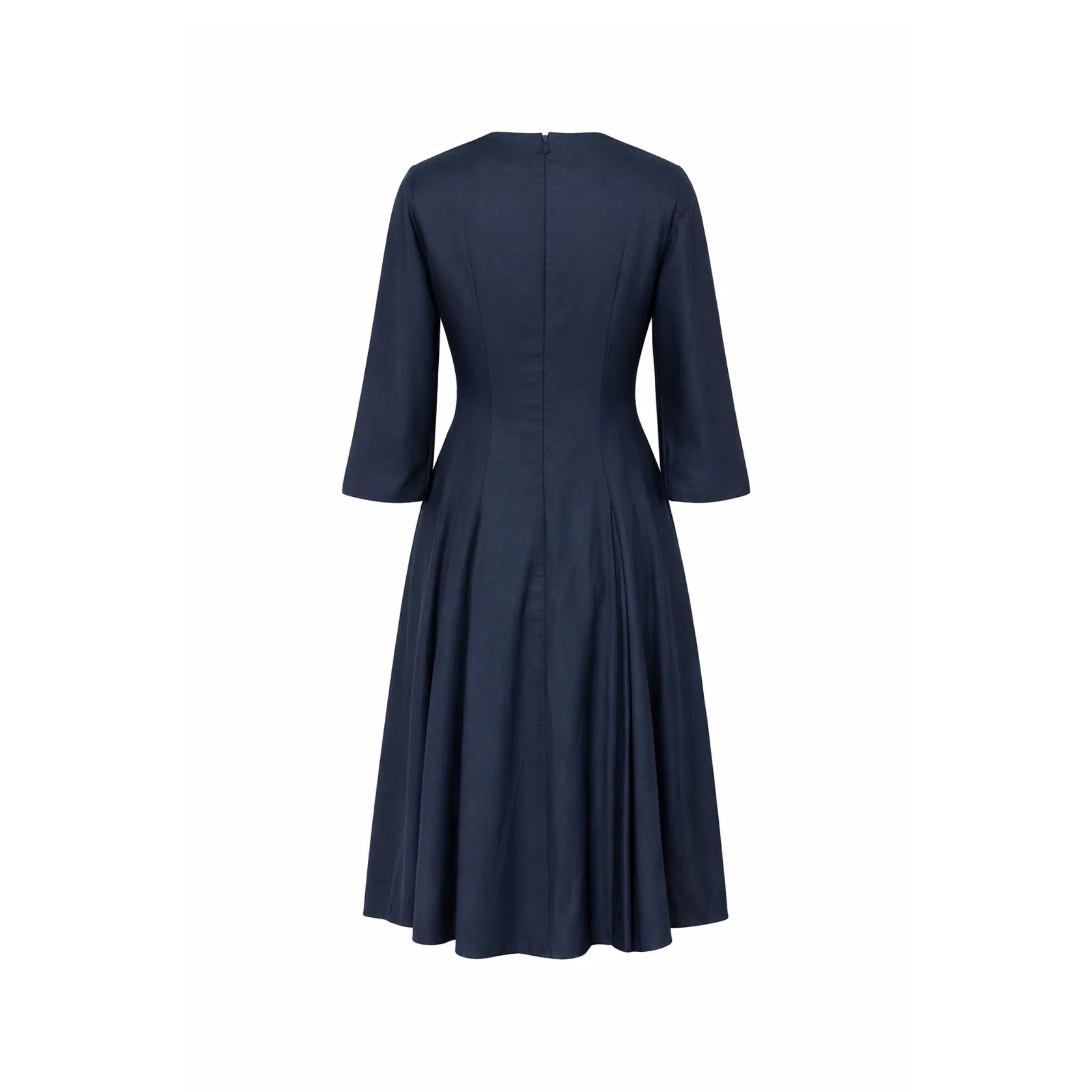 Tailory navy tailored midi dress back view