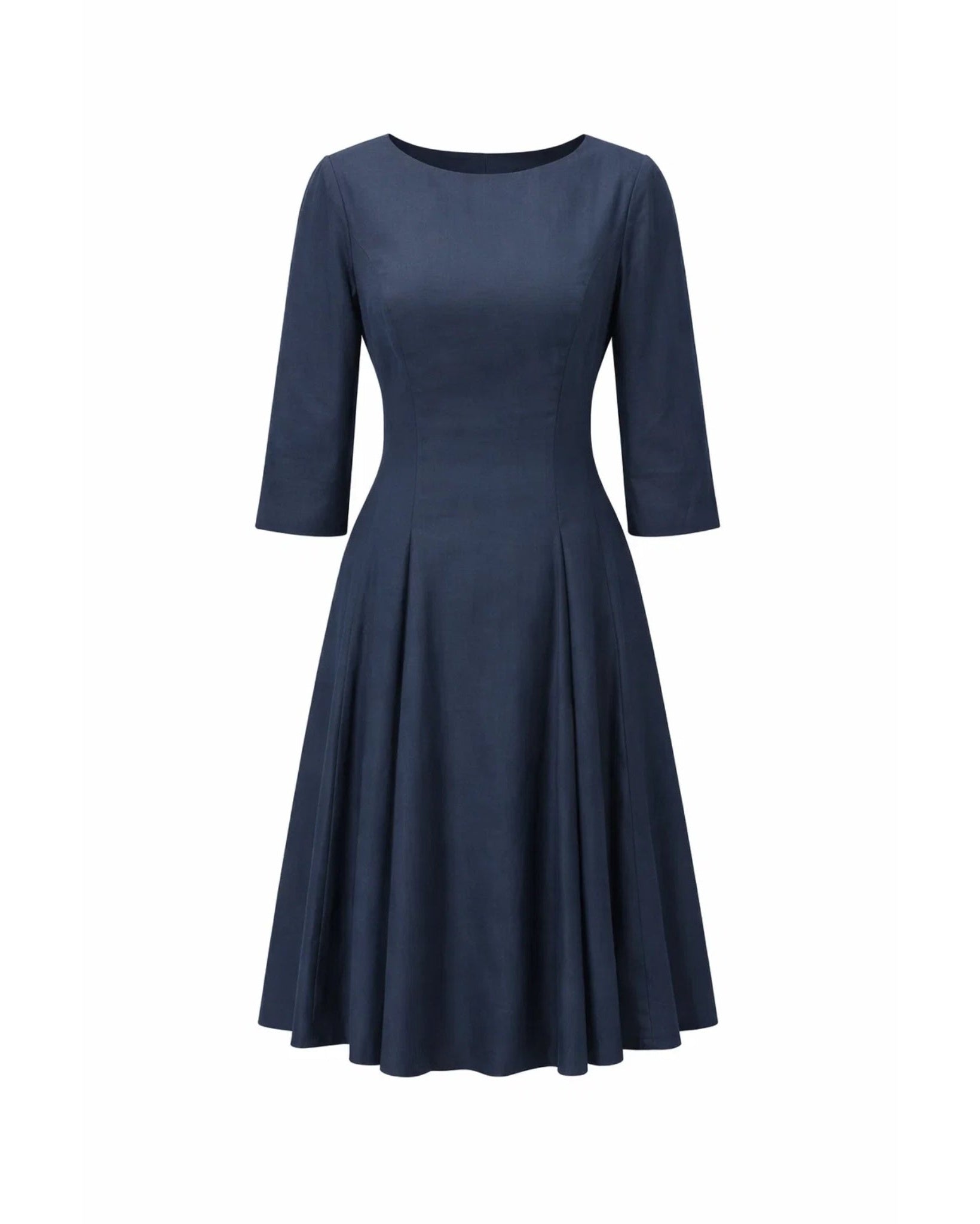Tailory navy tailored midi dress front view