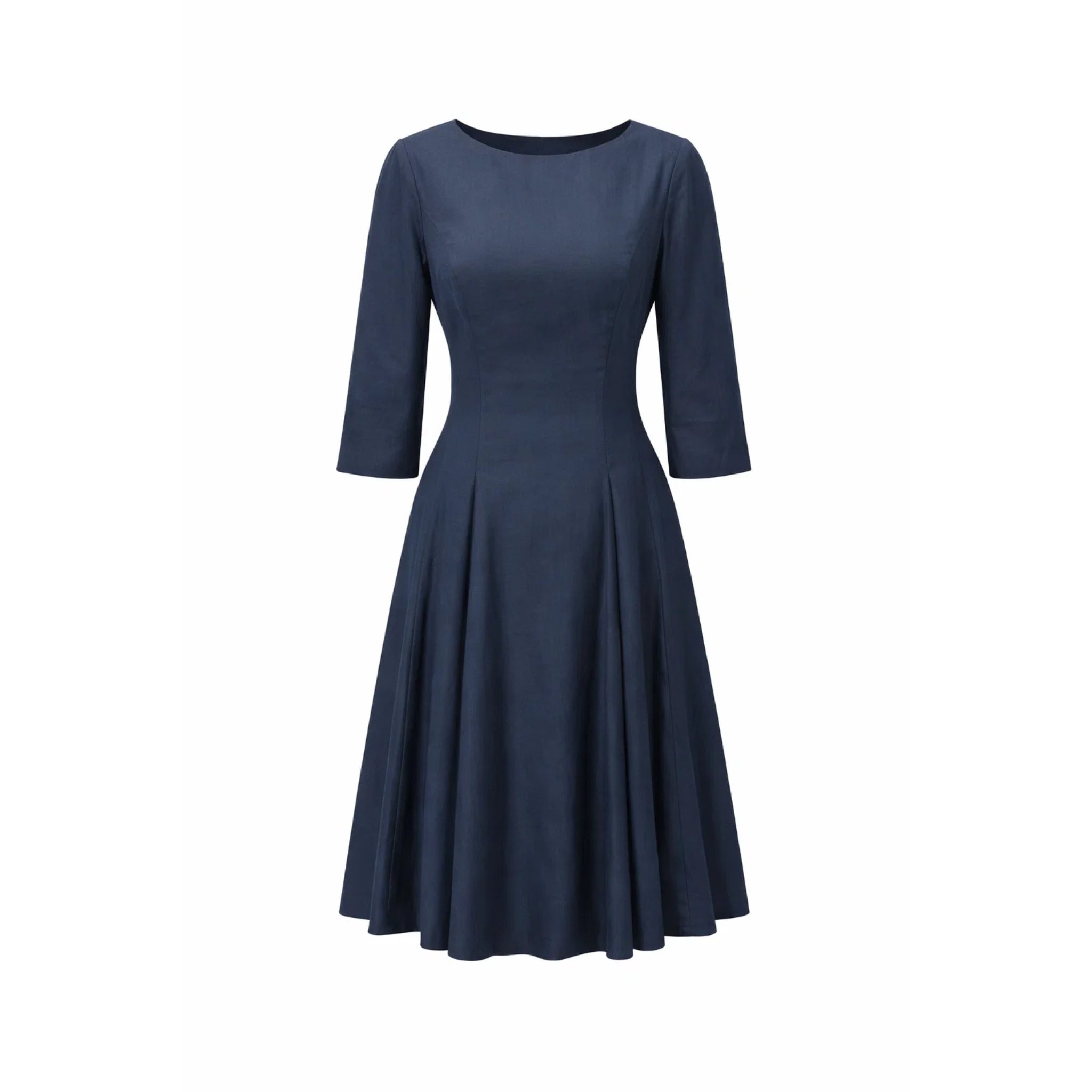 Tailory navy tailored midi dress front view