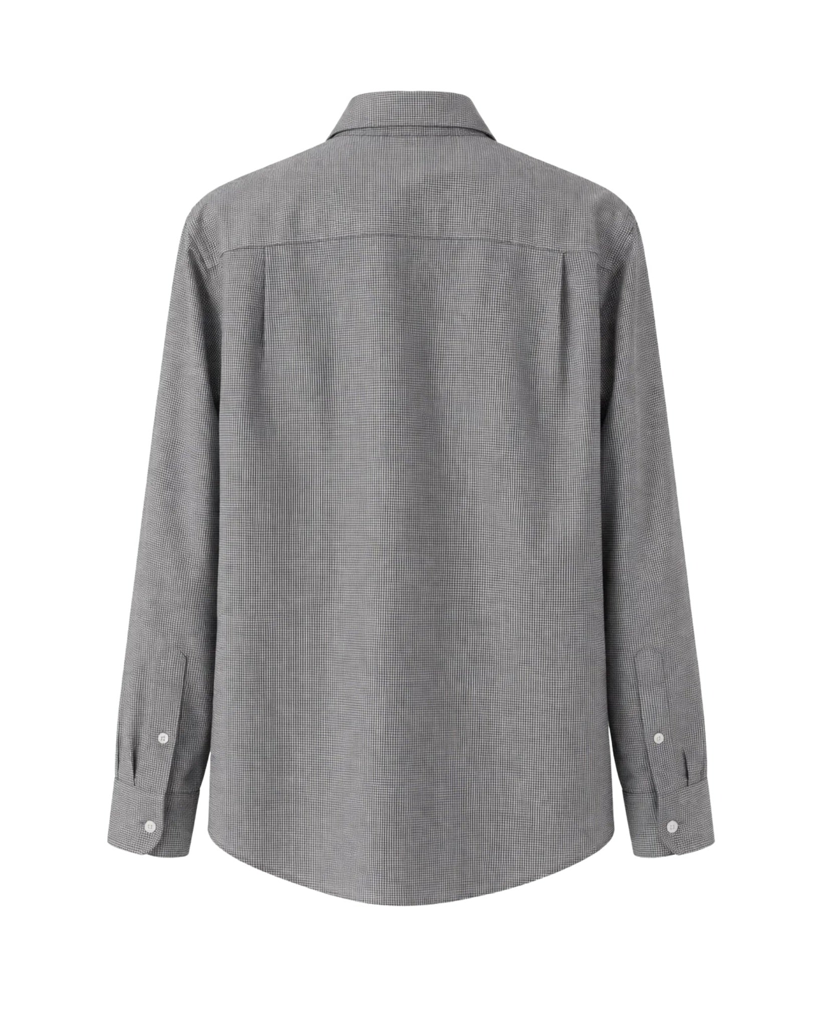 Tailory grey houndstooth tailored shirt back view