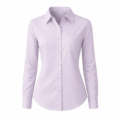 Tailory light lilac tailored cotton shirt front view