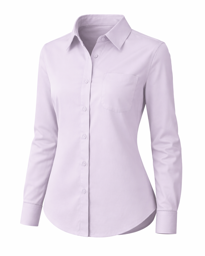 Tailory light lilac cotton shirt Side view