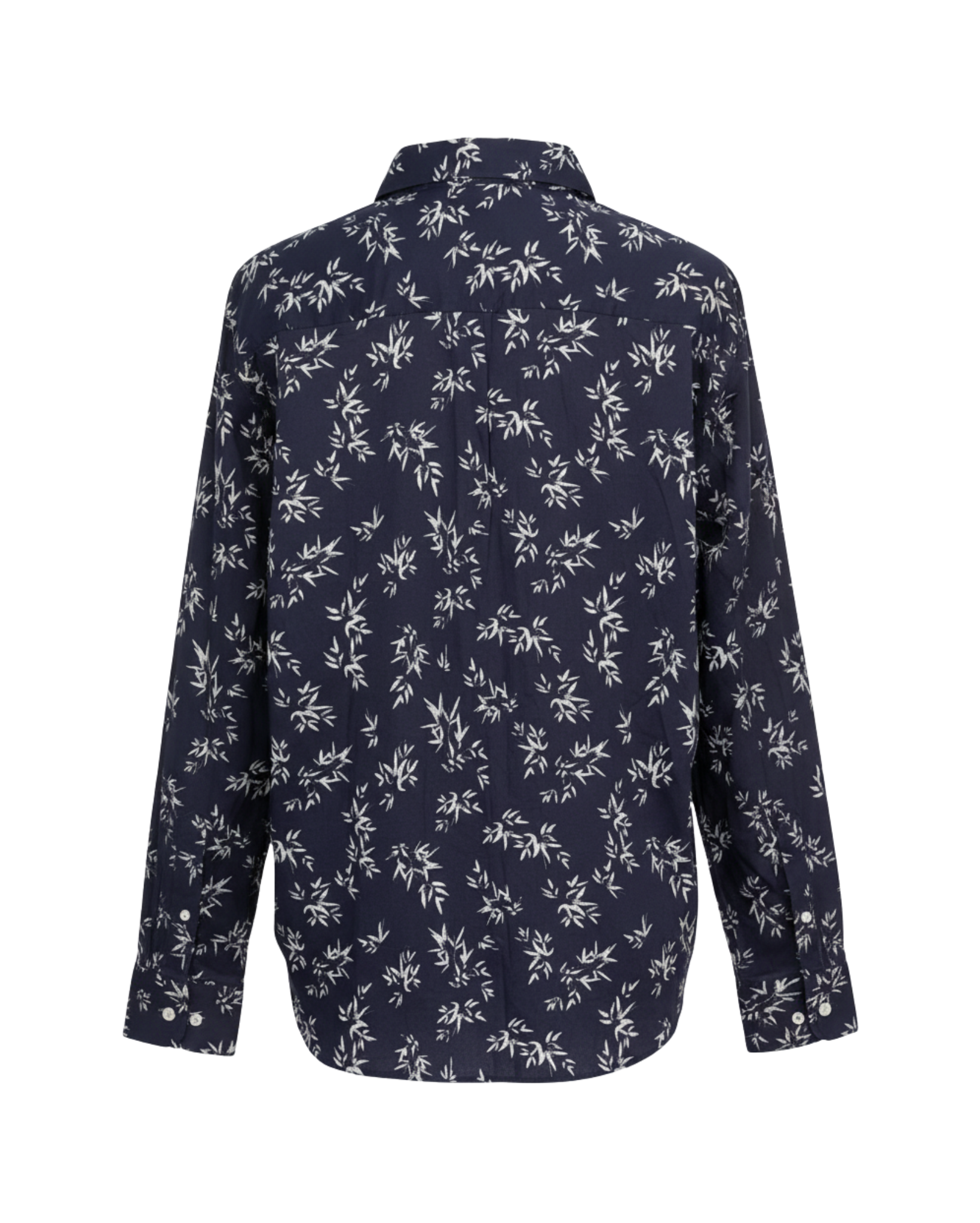 Tailory navy white palm-print tailored shirt back view