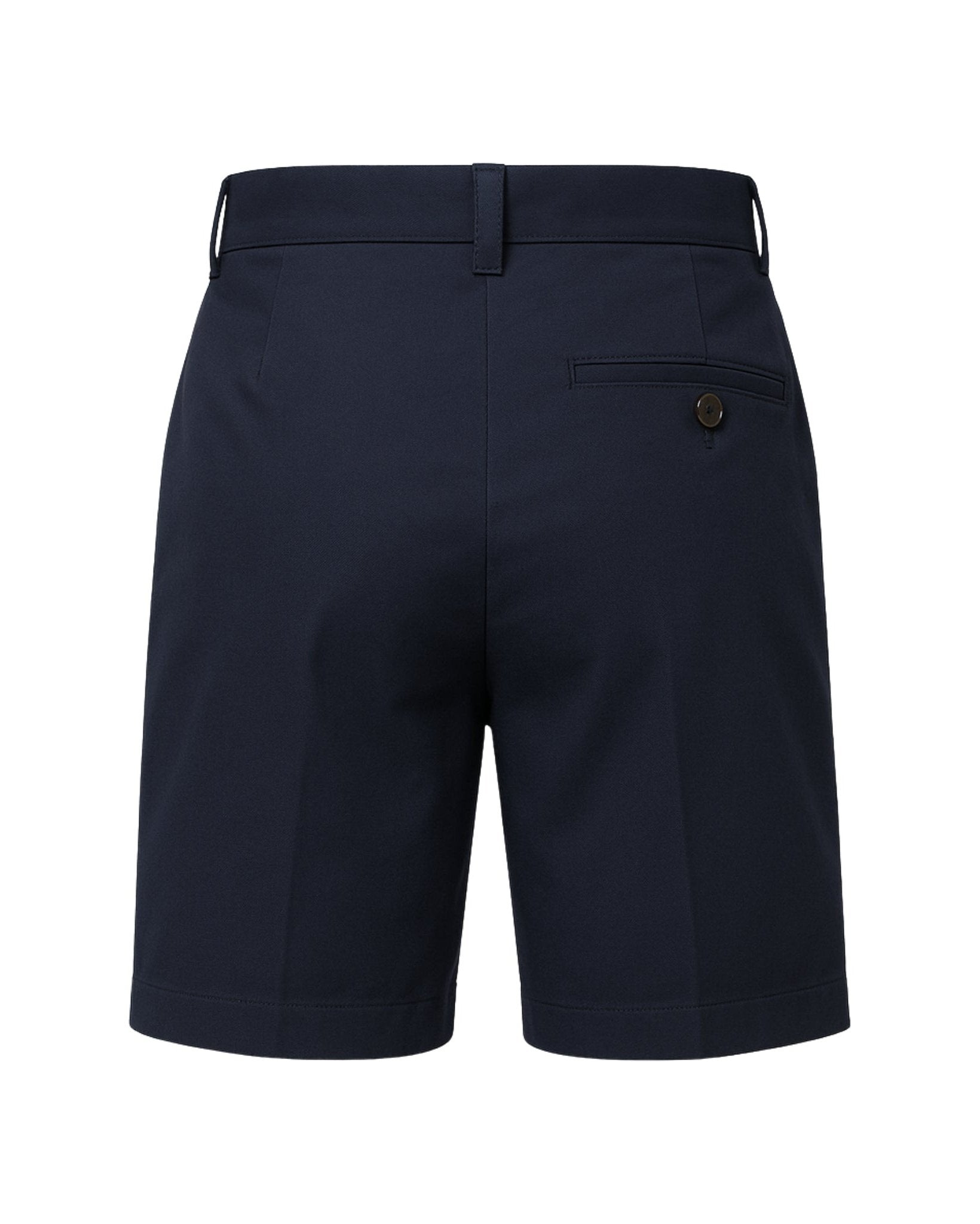 Tailory navy tailored shorts back view