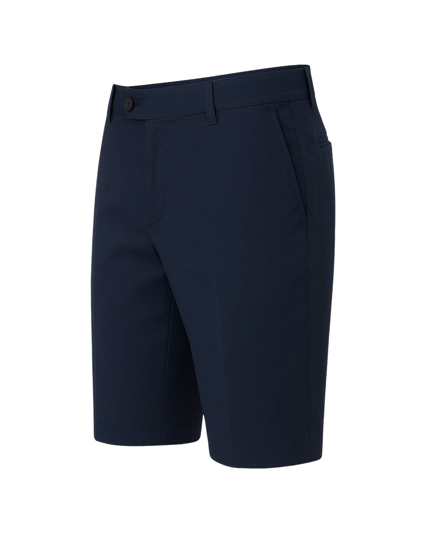 Tailory navy tailored shorts side view