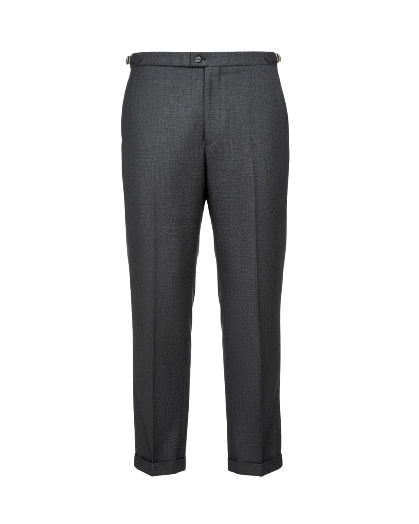 Gray dress pants on a white background
