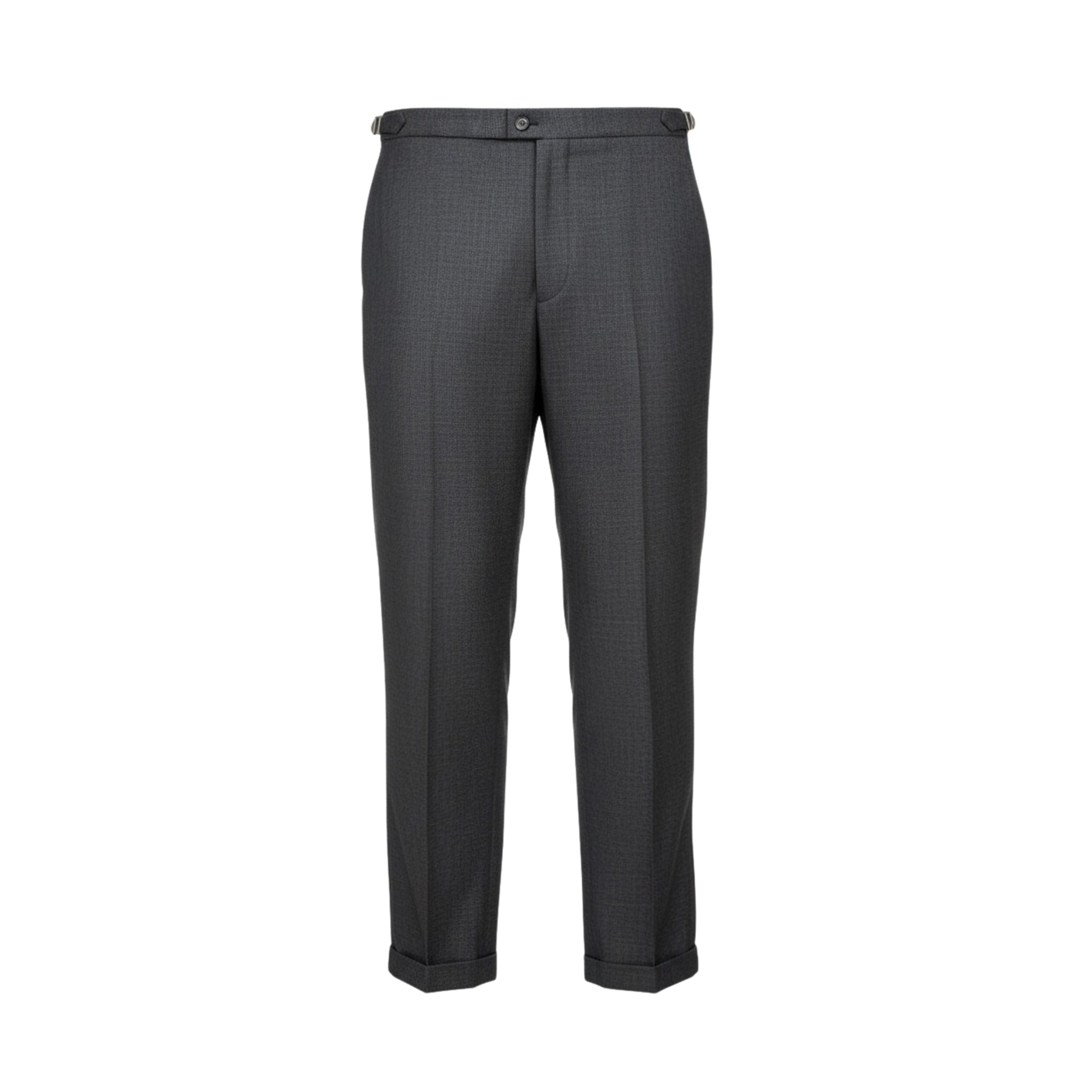 Gray dress pants on a white background