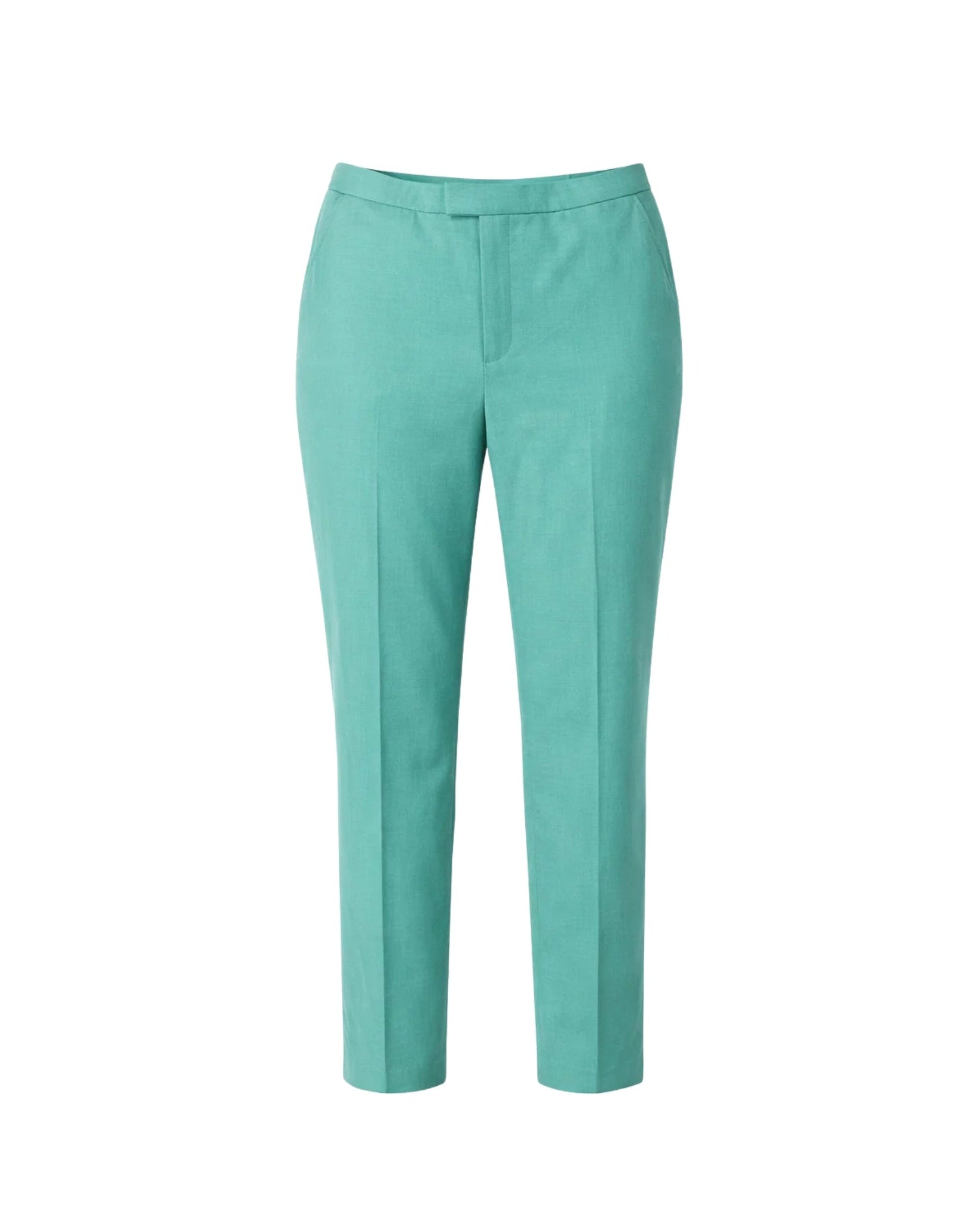 Tailory sea green tailored trousers front view