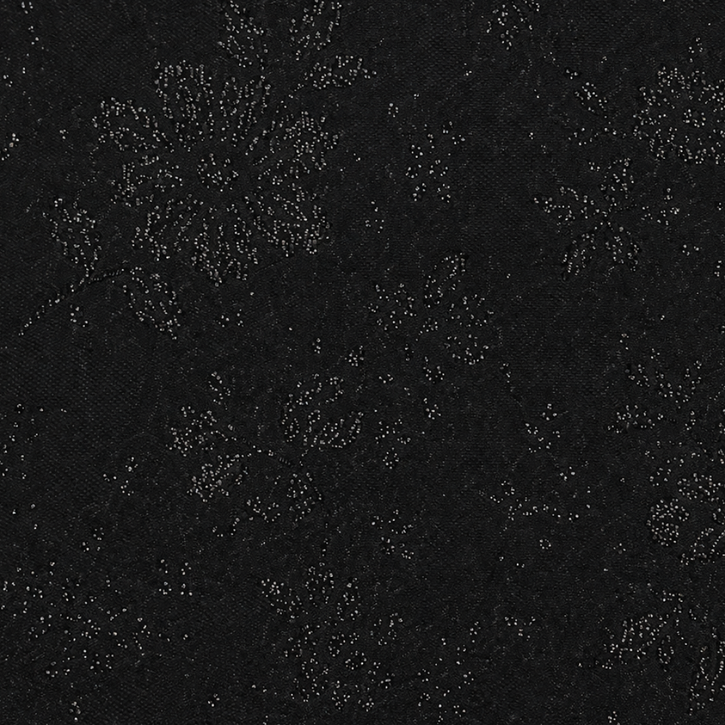 Tailory black floral jacquard tie swatch