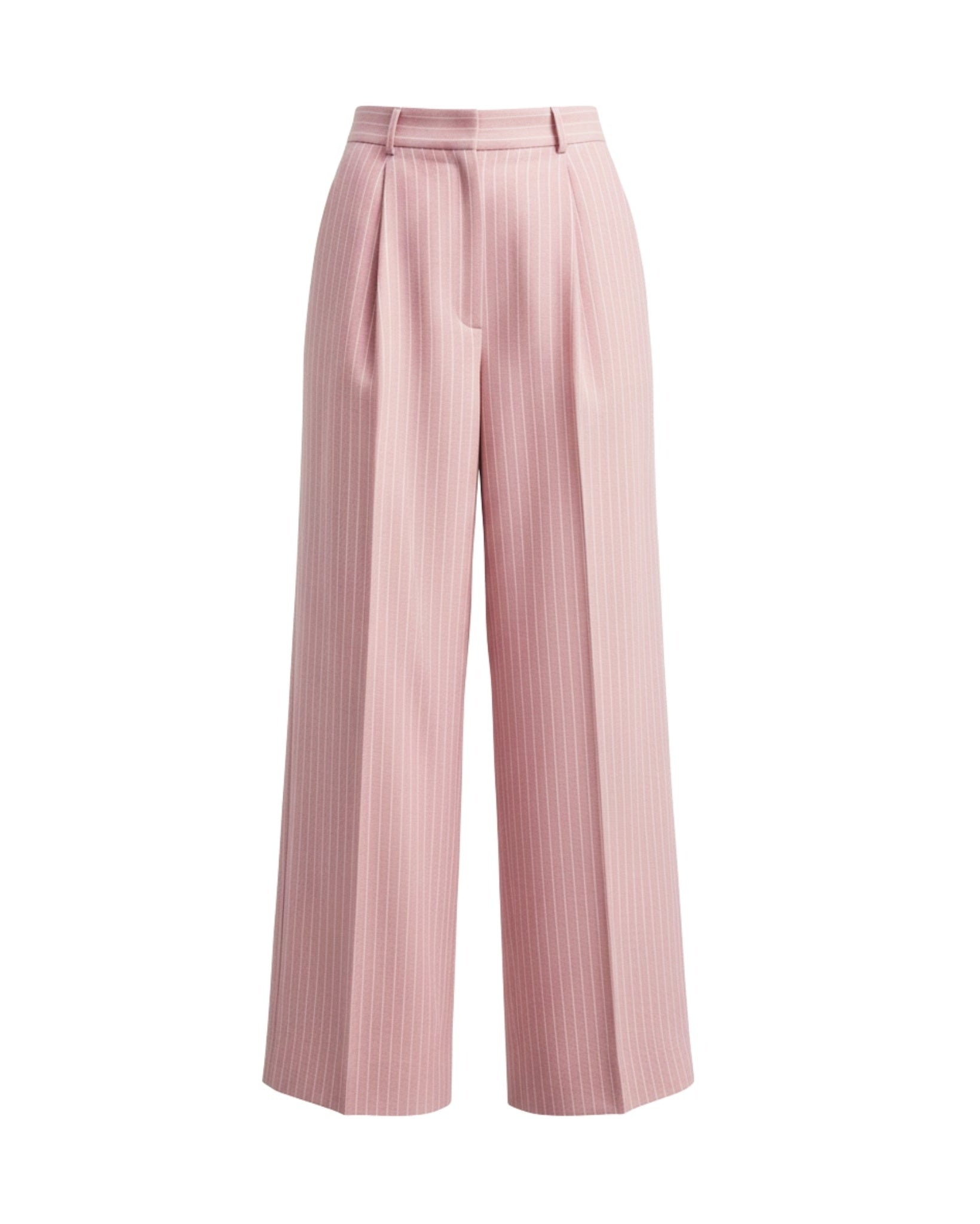 Tailory baby pink wide-leg trousers front view