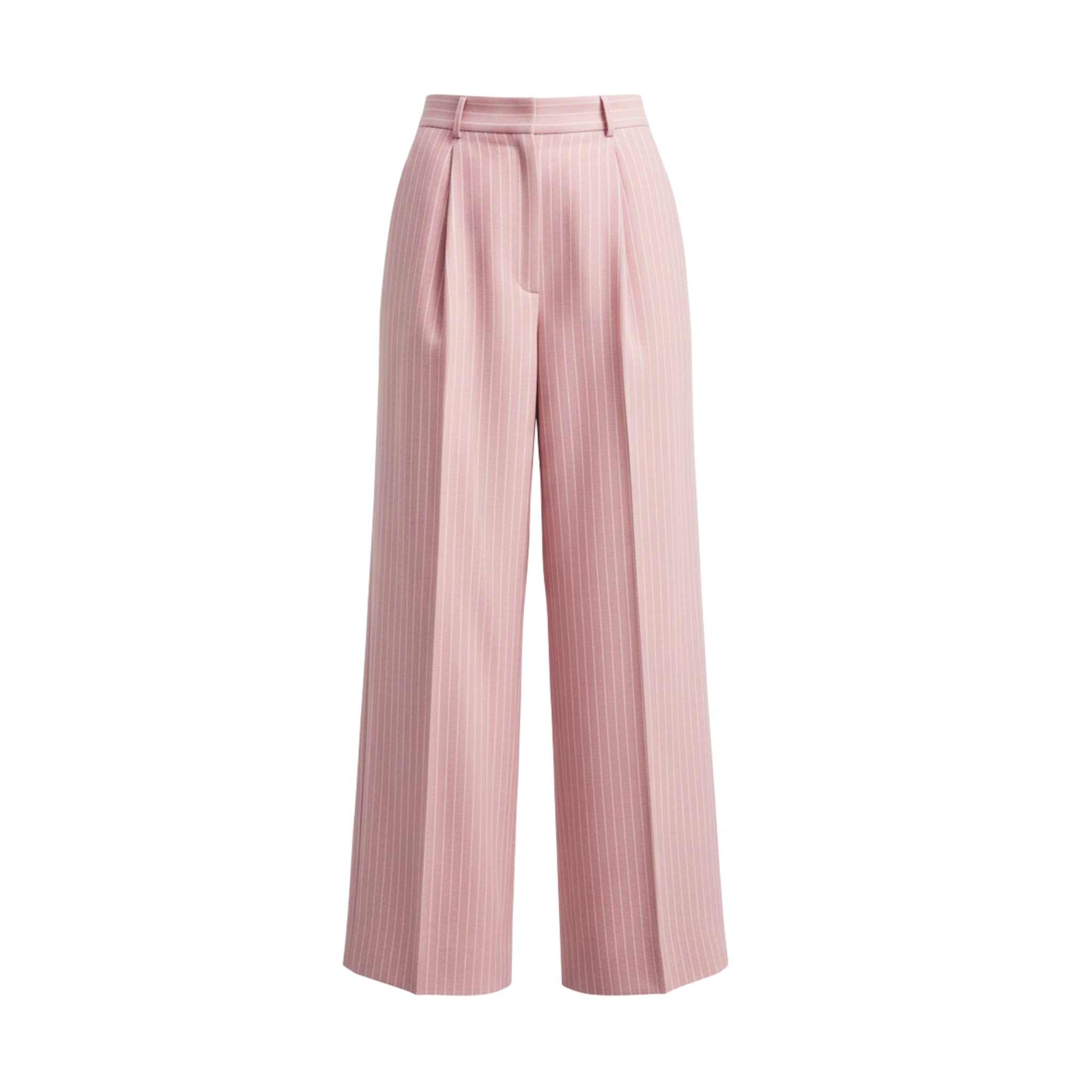 Tailory baby pink wide-leg trousers front view
