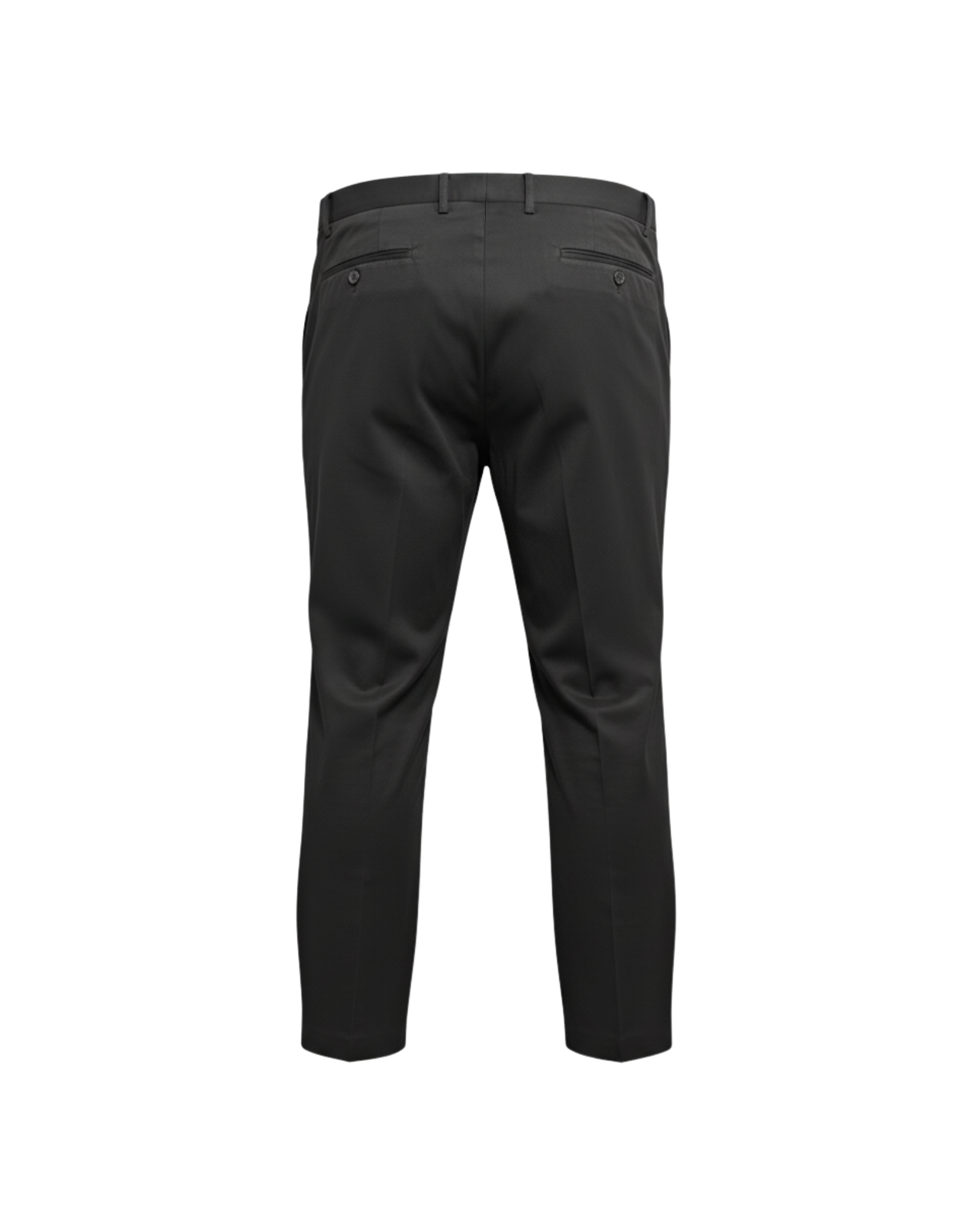 Tailory dark charcoal tailored chino trousers back view