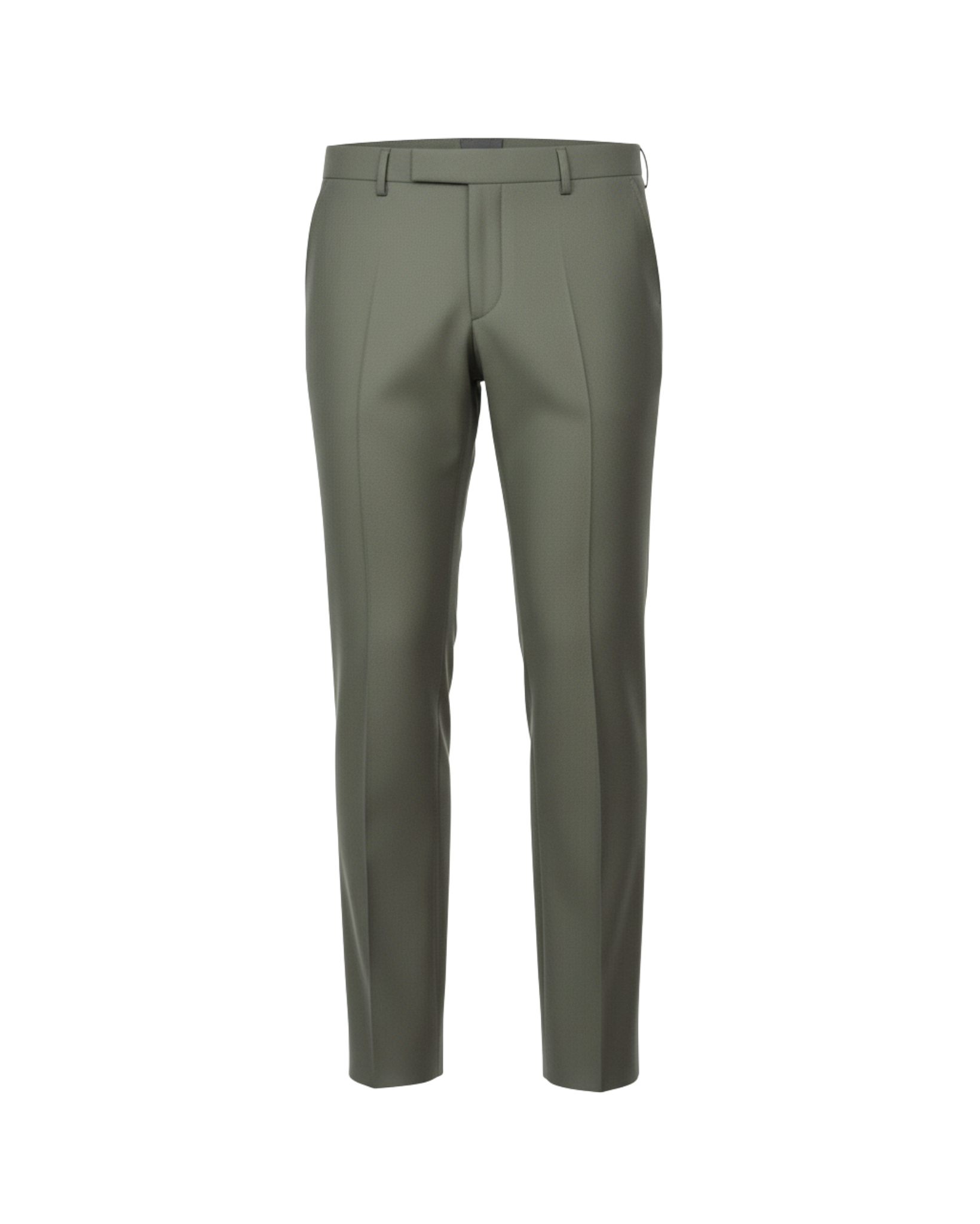 Tailory dark green flat-front tailored trousers front view