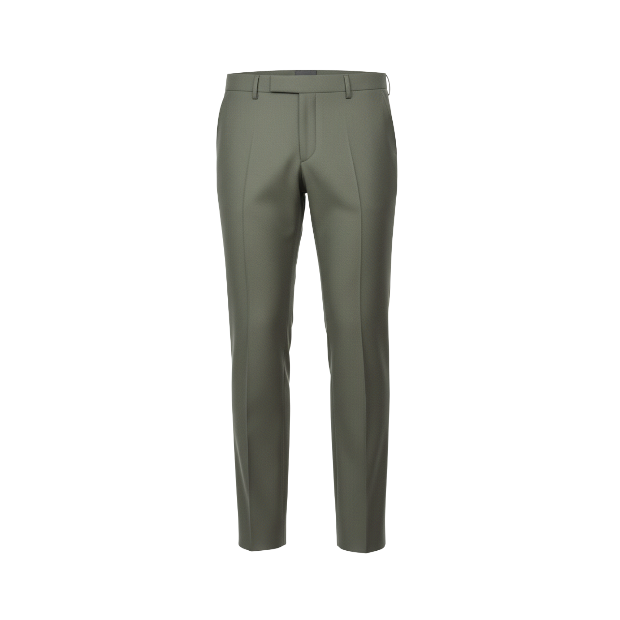 Tailory dark green flat-front tailored trousers front view