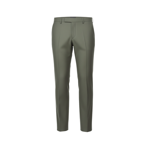 Tailory dark green flat-front tailored trousers front view