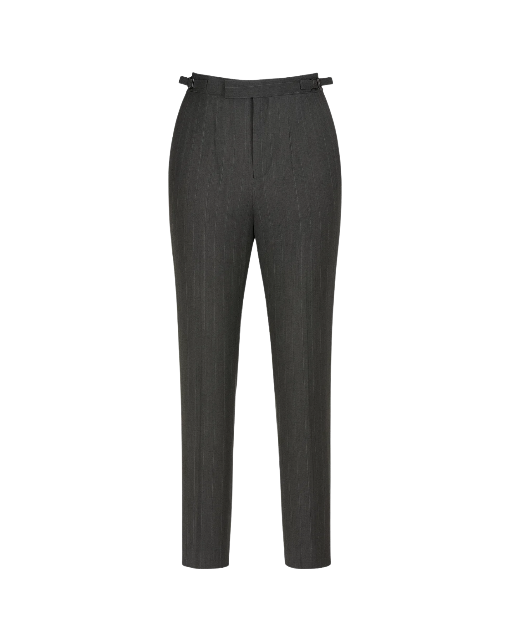 Tailory grey pinstripe tapered suit trouser front view