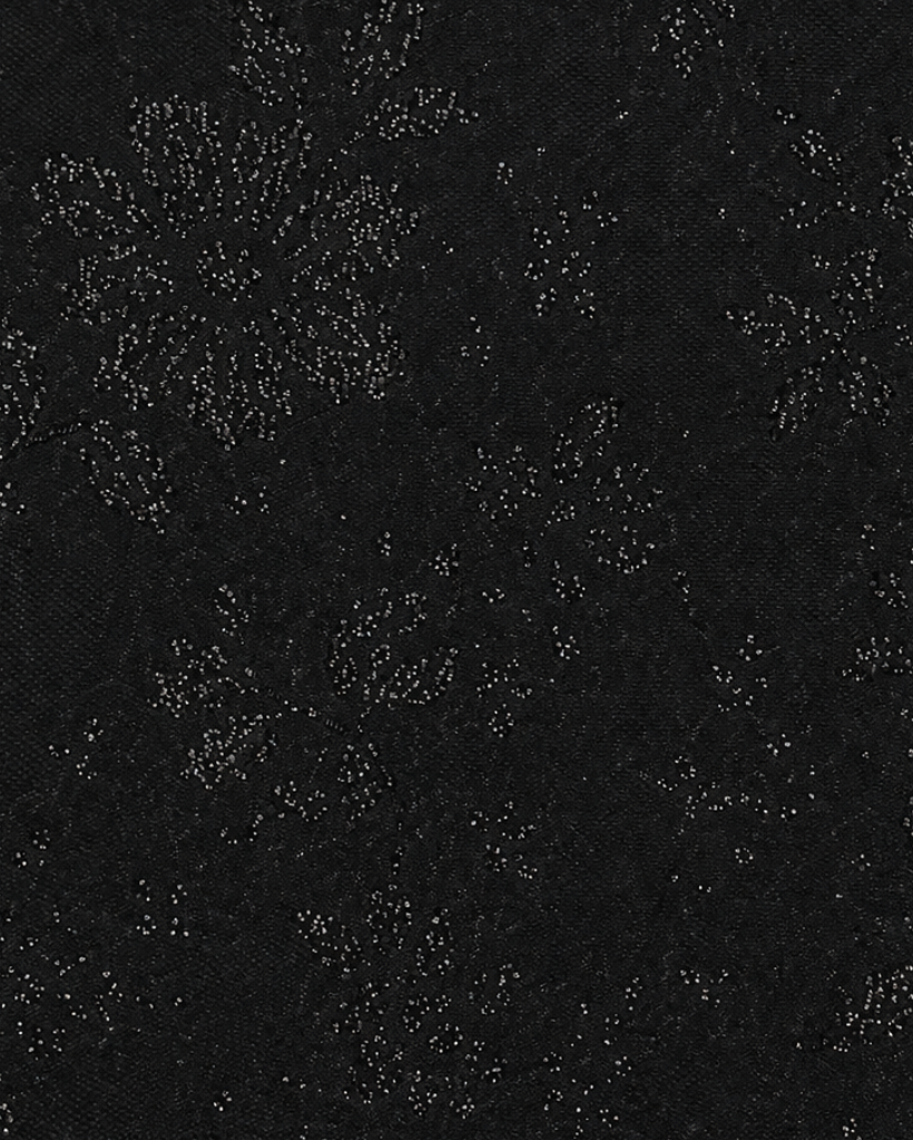 Tailory black floral jacquard trousers swatch