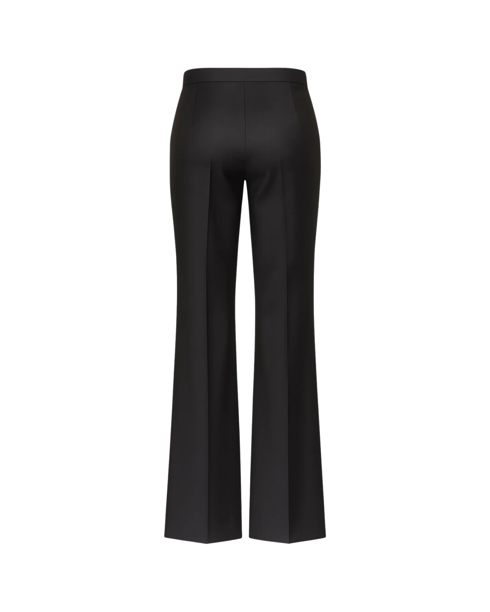 Tailory black high-rise straight leg tailored trousers back view