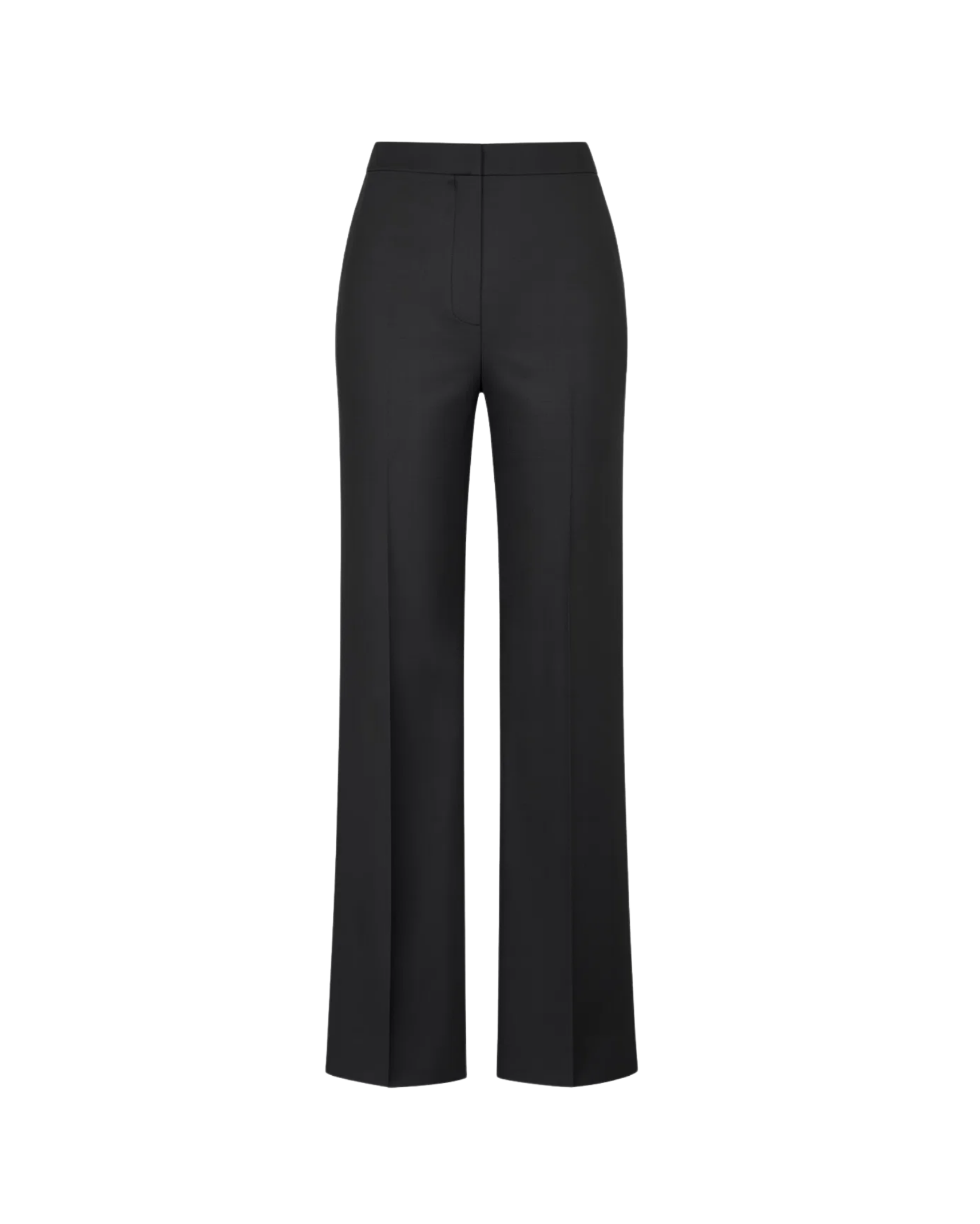 Tailory black high-rise straight leg tailored trousers front view