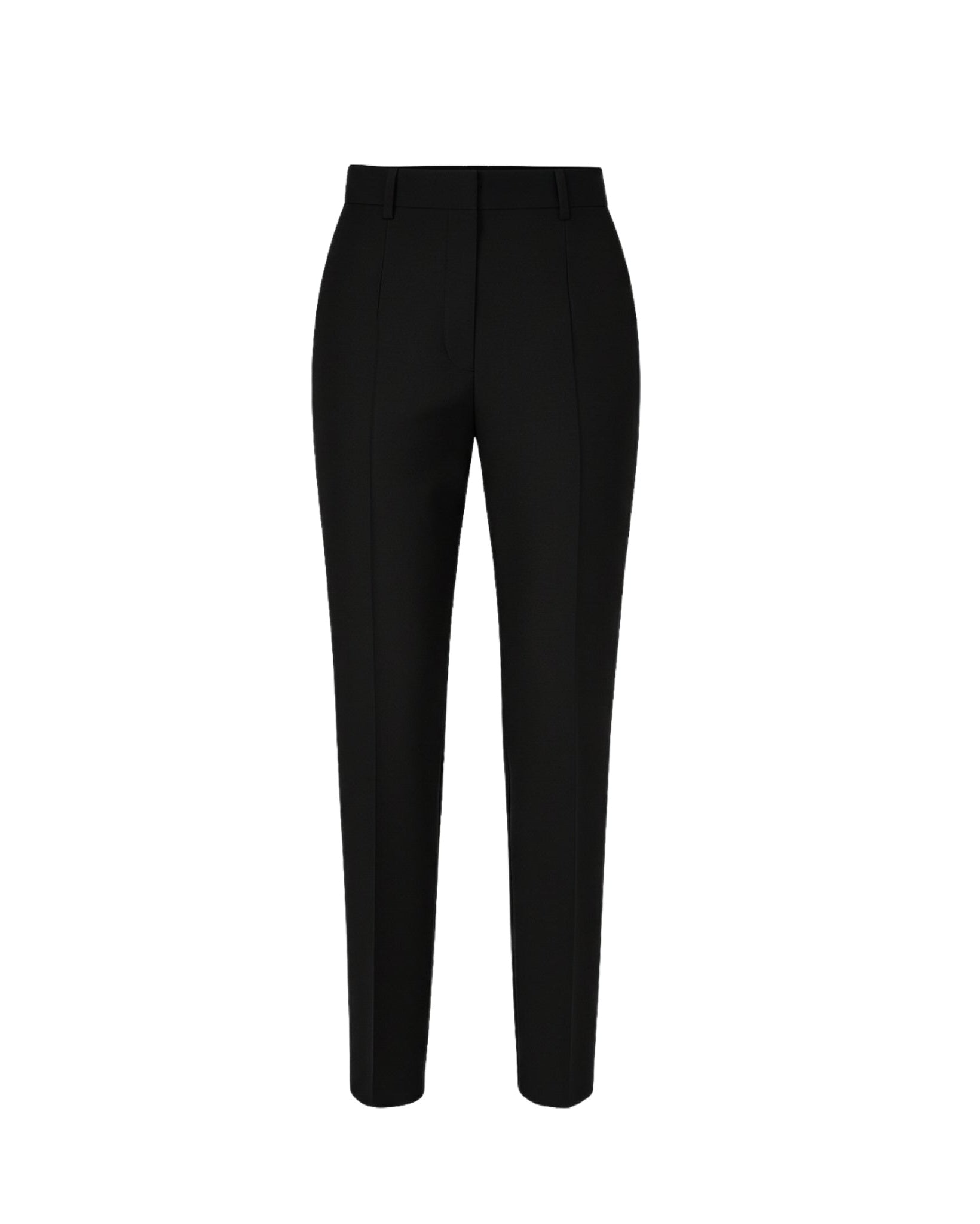 Tailory black tapered cropped trousers front view