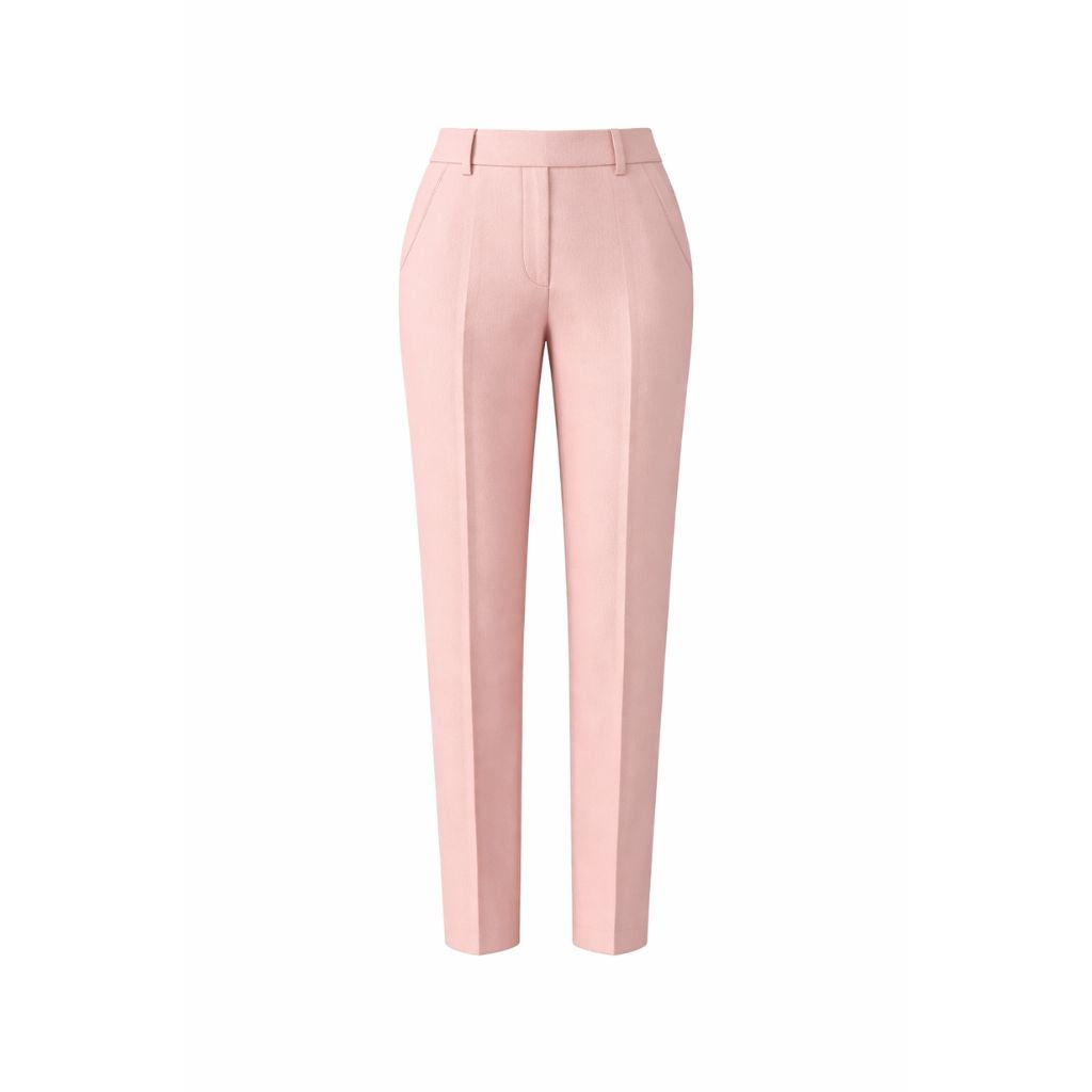 Tailory blush pink slim-leg tailored trousers front view