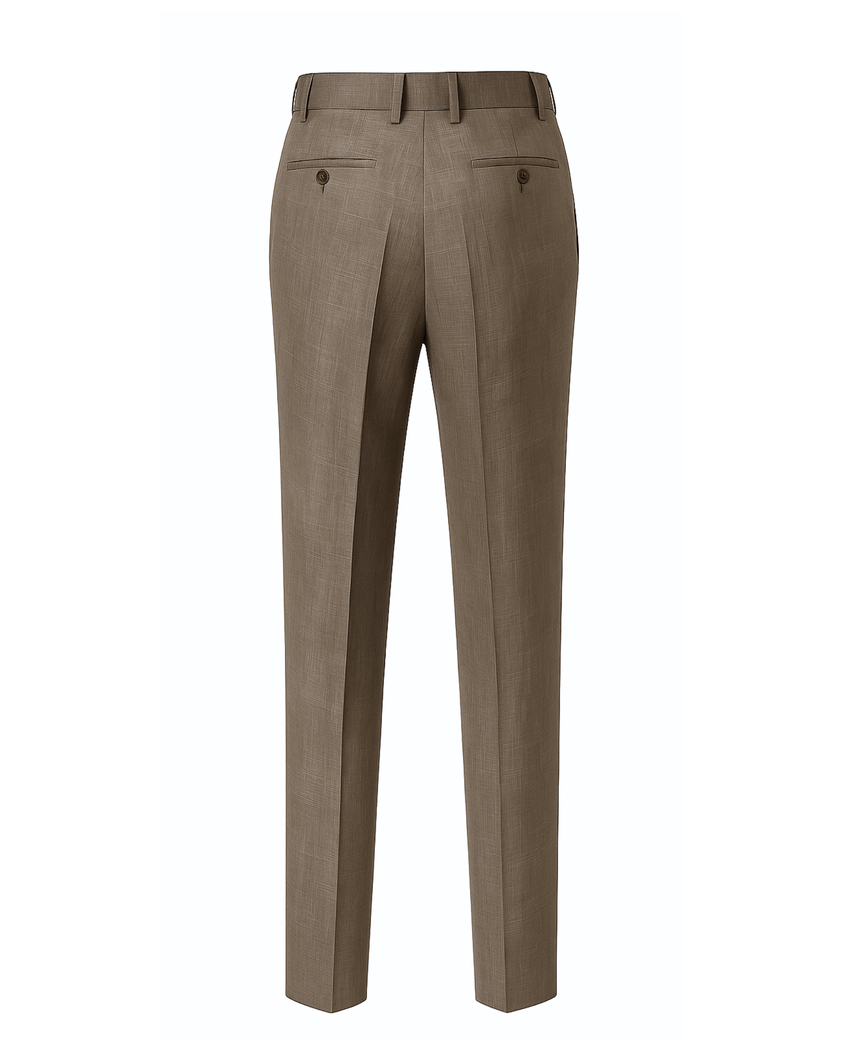 Tailory brown Loro Piana cropped trousers back view