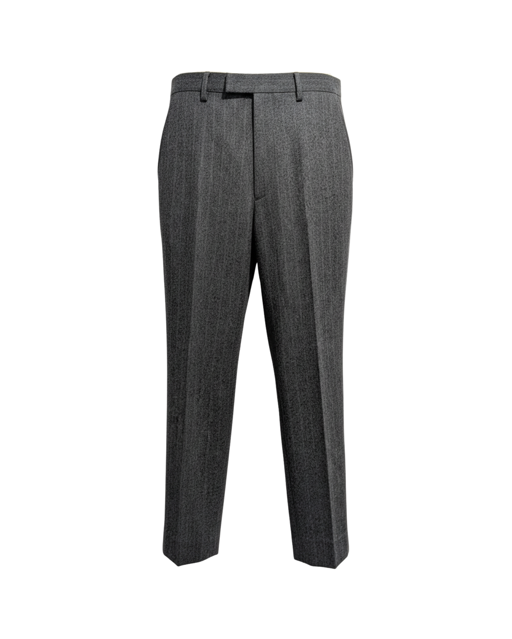 Tailory charcoal pinstripe embroidered tailored trousers front view