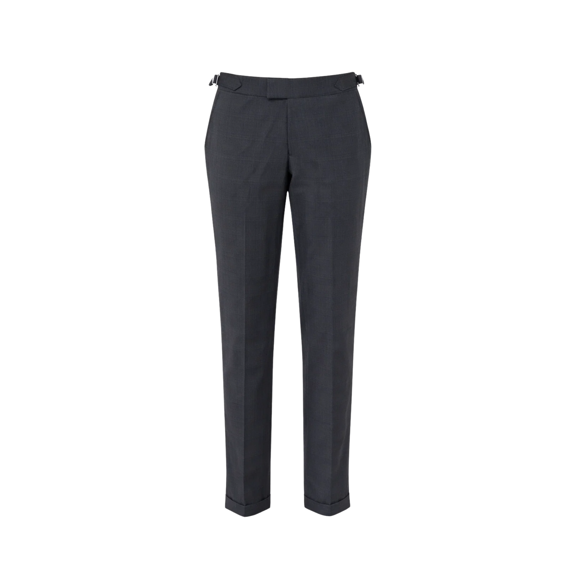 Tailory charcoal high-waisted tailored trousers front view