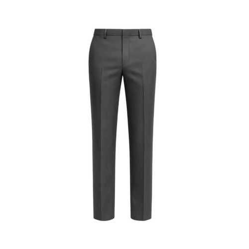 Tailory grey flat-front dress trousers front view