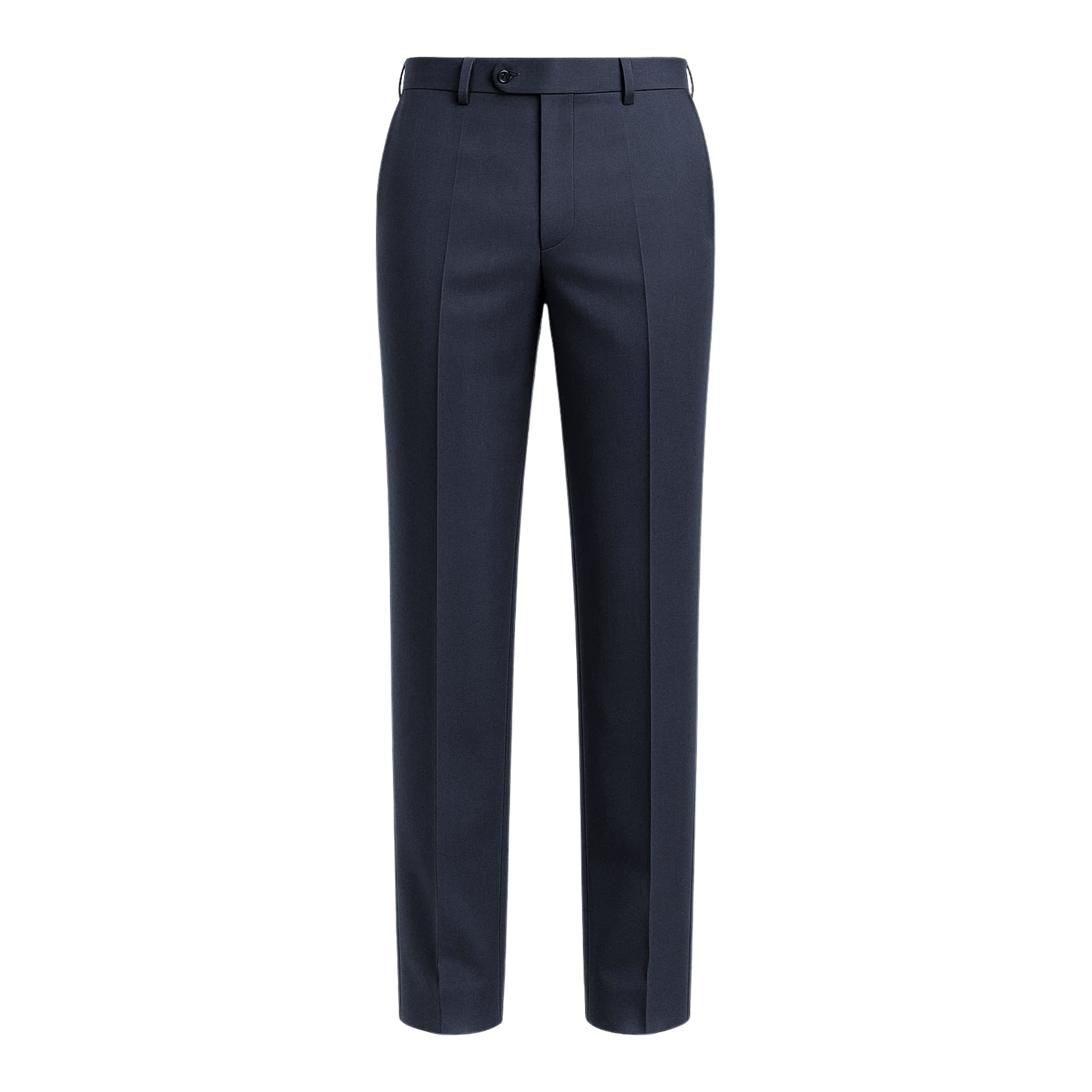 Tailory dark navy flat front wool dress trousers front view