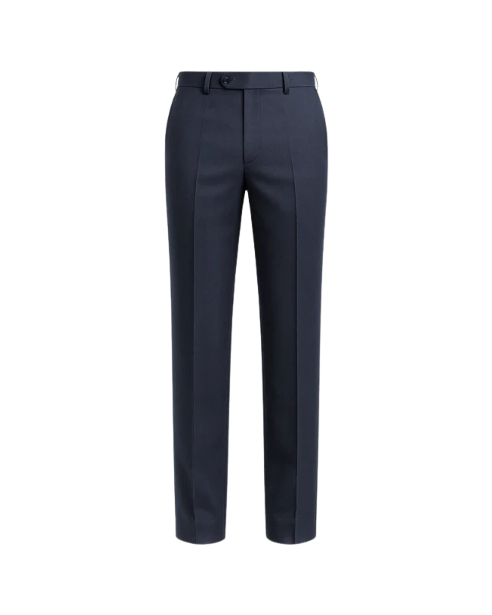Tailory dark navy flat front wool dress trousers front view