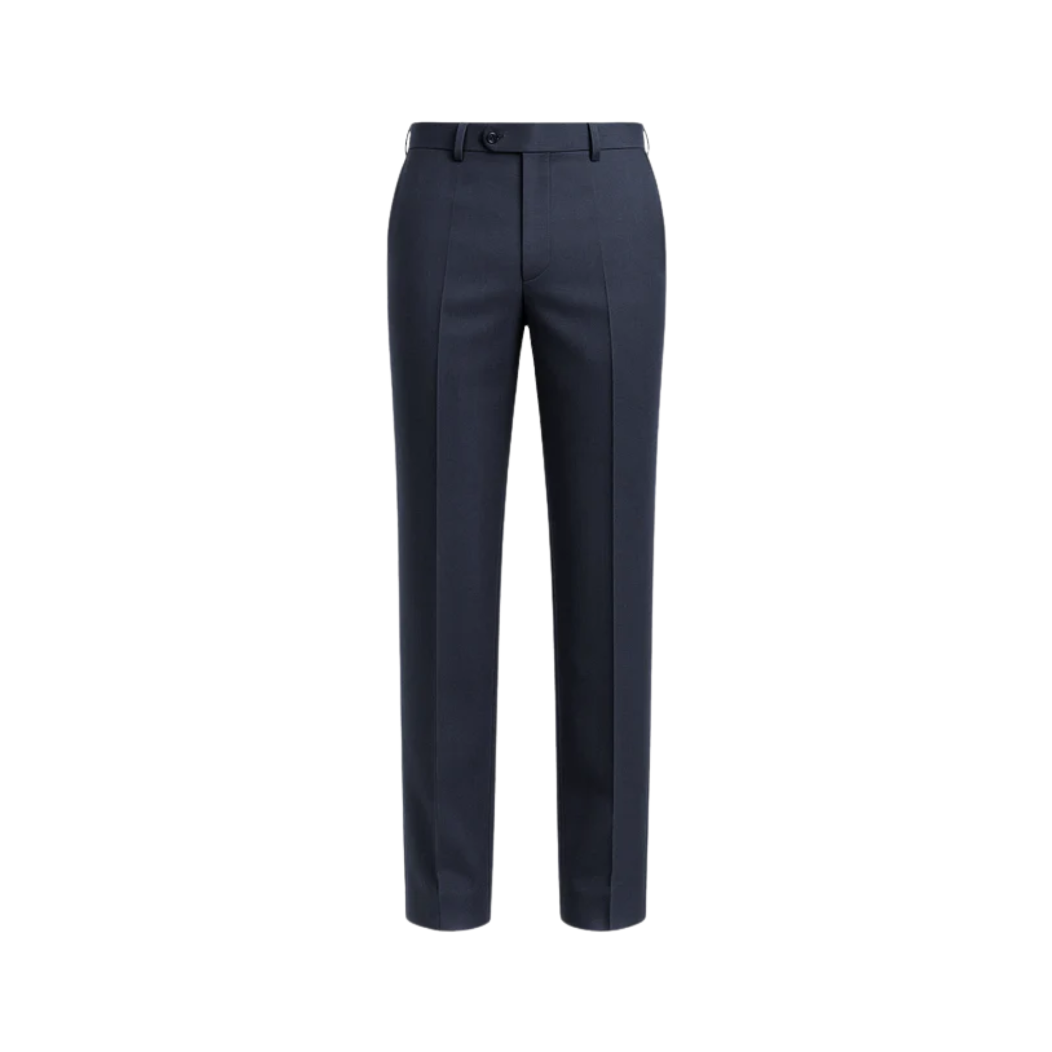 Tailory dark navy flat front wool dress trousers front view