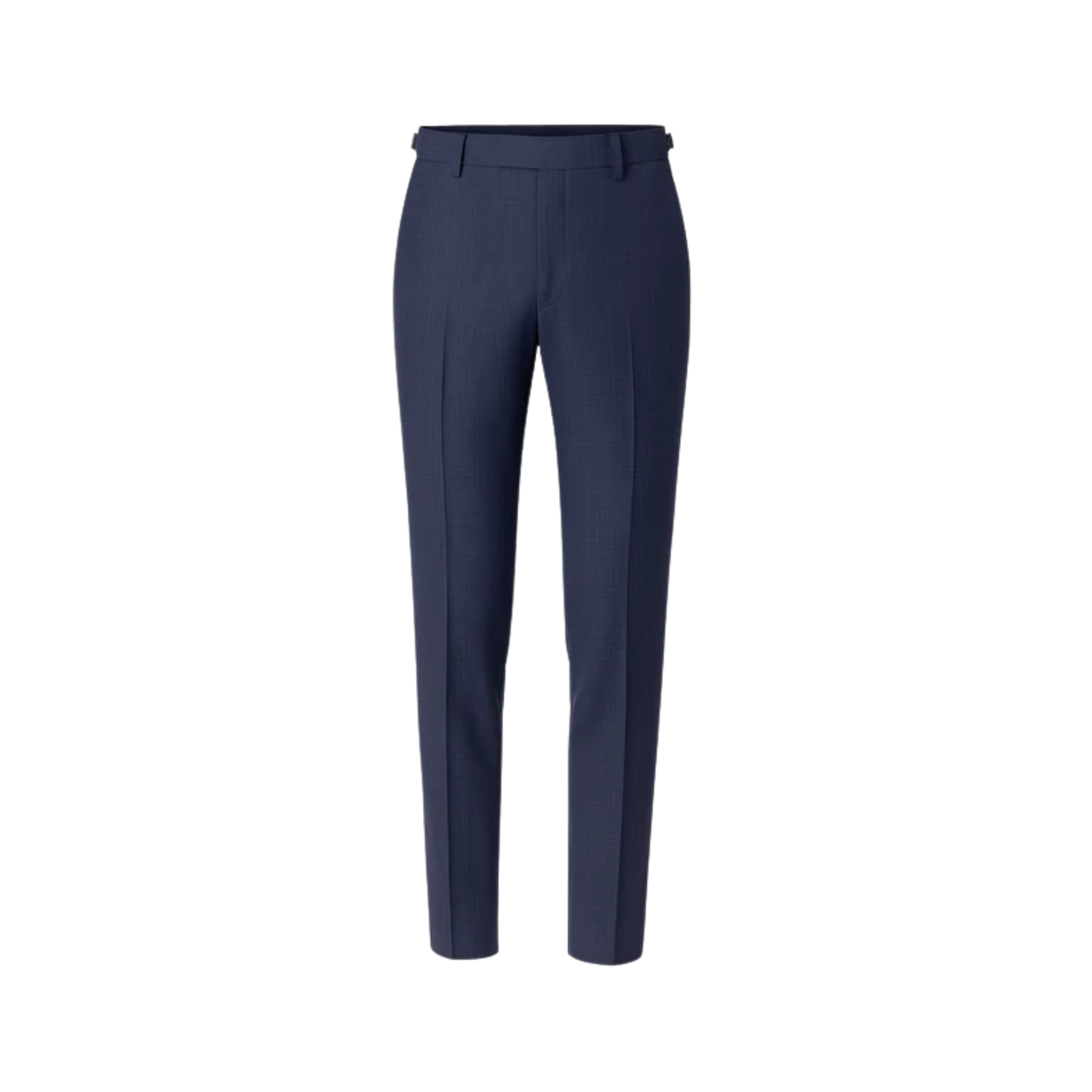 Tailory navy flat front wool dress trousers front view