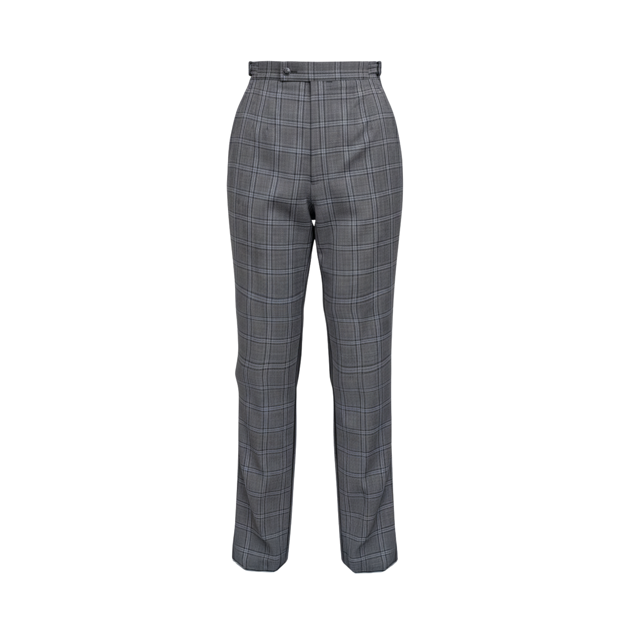 Tailory grey Glen plaid high-waist tailored trousers front view