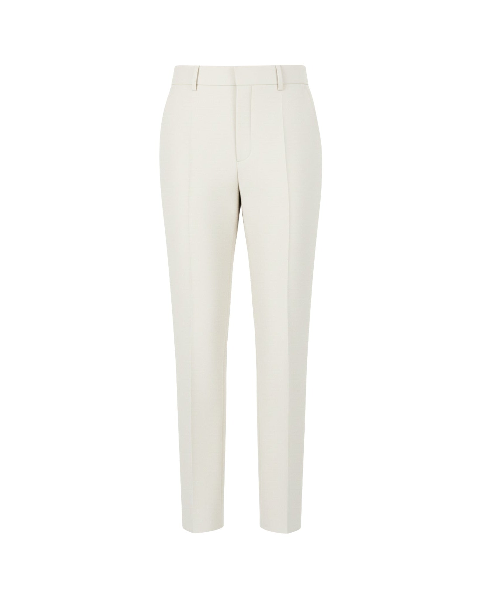 Tailory ivory slim-fit trousers front view